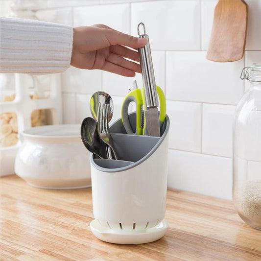 Cutlery Holder with built in Drying Rack