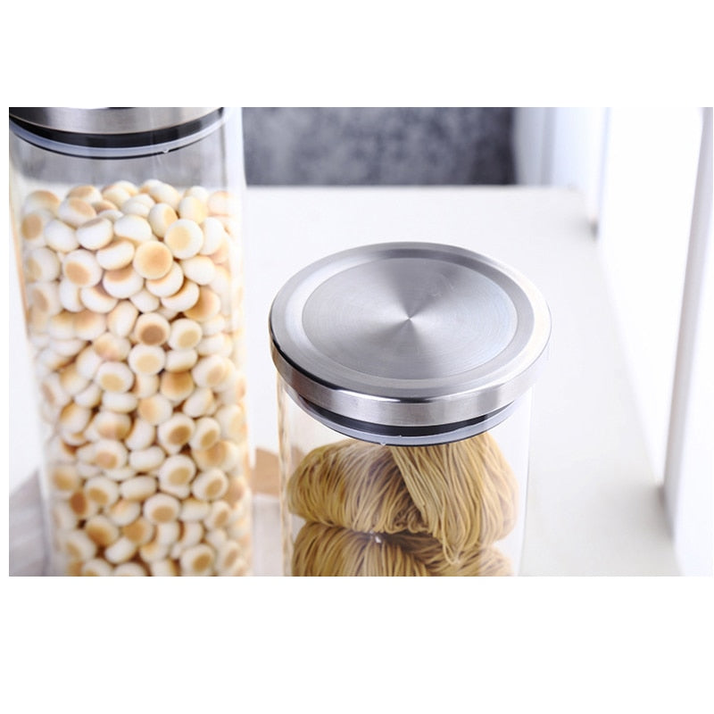 Glass Jars with Stainless Steel Lid