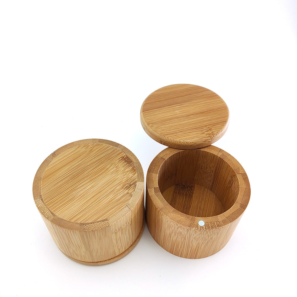 Bamboo Salt, Spice, or Button  Box