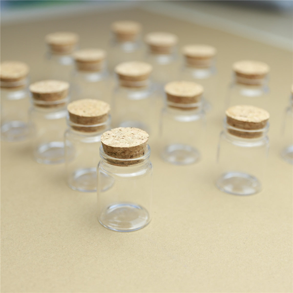 Mini Wishing Glass Bottles with Cork Stopper 12pcs