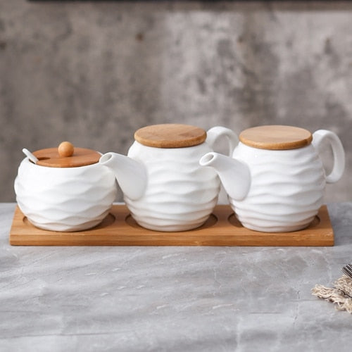 Ceramic Condiment Jars and Pots