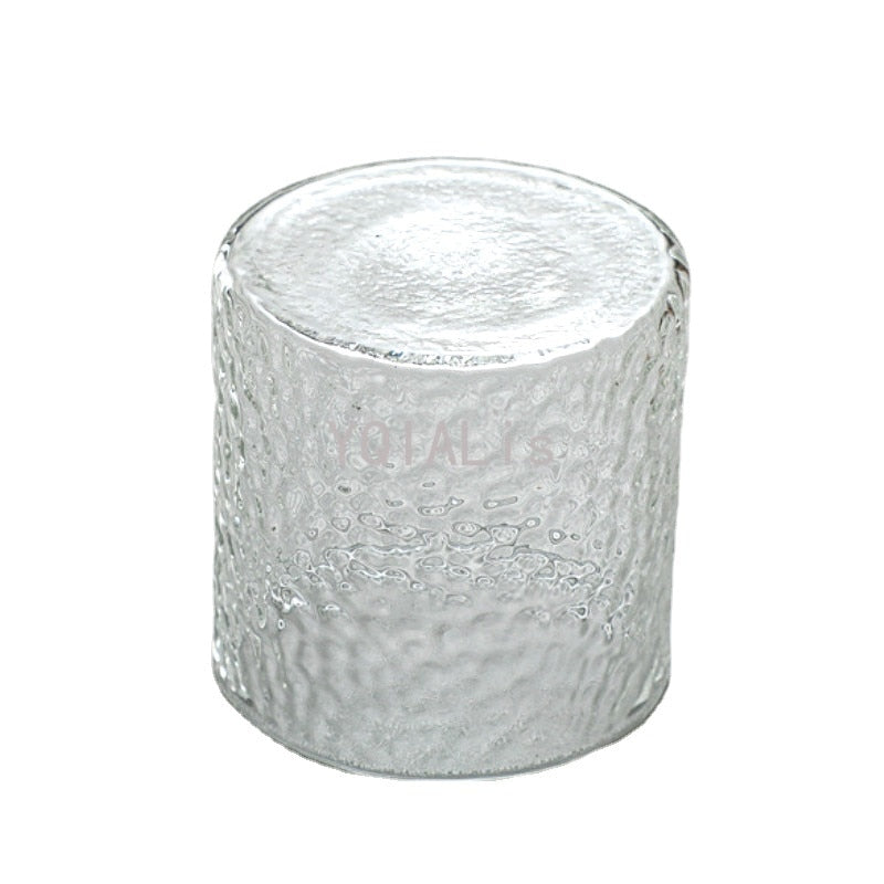 Hammered Glass and Bamboo Jar